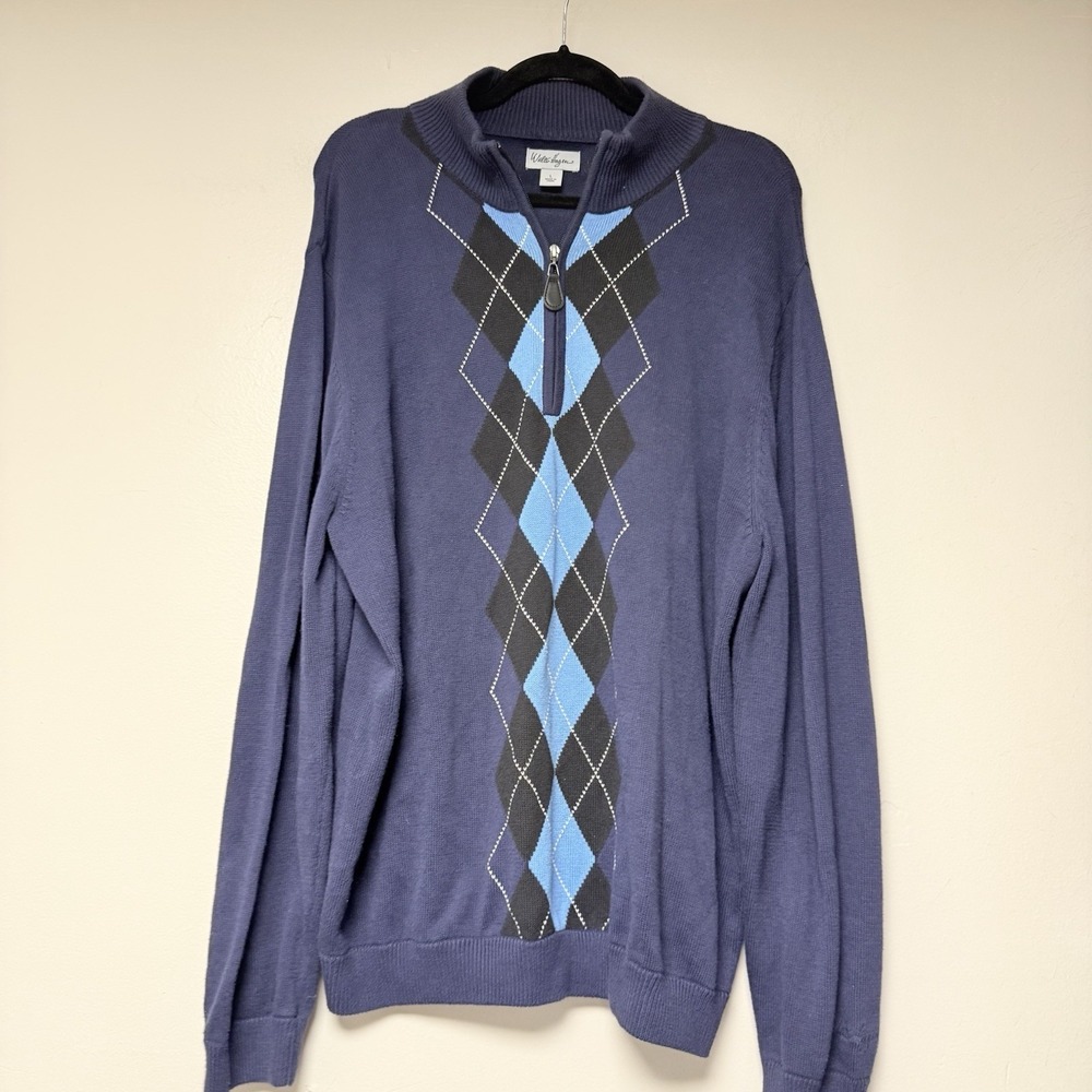 Walter‎ Hagen 3/4 Zip Blue Pullover Size L